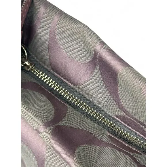 Coach Vintage Signature C Purple Duffle Hobo Bag - Picture 10 of 13